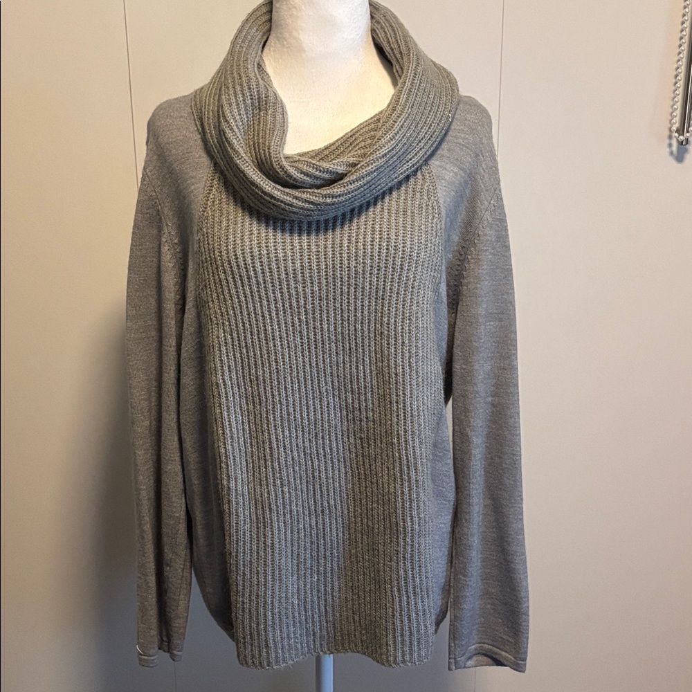 Calvin Klein Soft Gray Cowl Neck Sweater